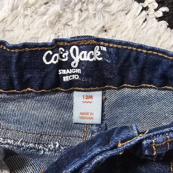 Cat & Jack Baby Boys Straight Leg Jeans 12M - Picture 2 of 3